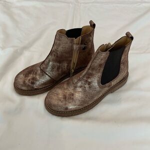 Gorgeous Brand New Metallic Brown Girls Ankle Boots